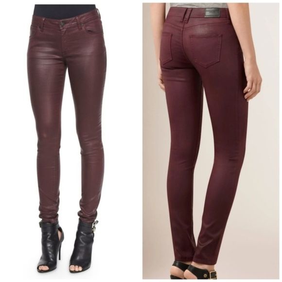 burberry coated jeans